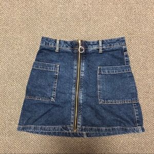 Top shop denim skirt